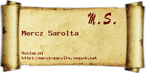Mercz Sarolta névjegykártya